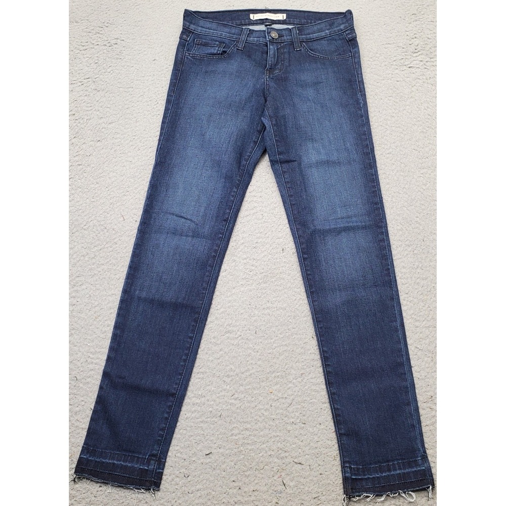 Flying Monkey Jeans Womens 25 Blue Denim Faded Streetwear Grunge Raw Hem USA